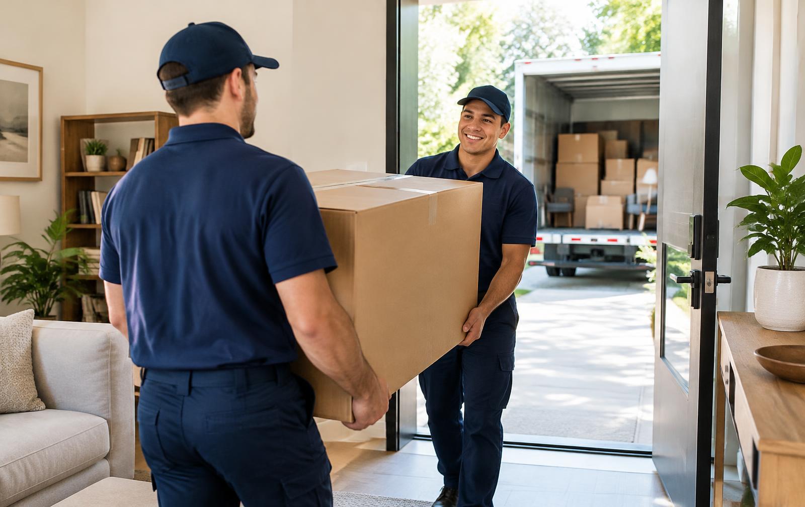 Equipa MudaT a transportar caixas